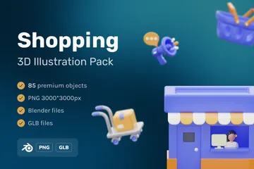 Shopping 3D Icon Pack