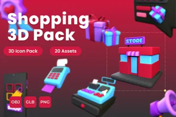 Shopping 3D Icon Pack