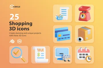 Shopping 3D Icon Pack