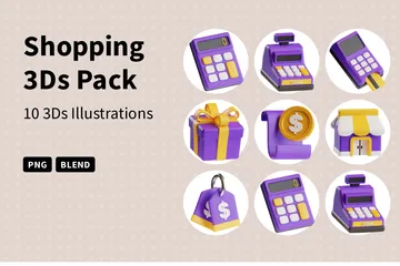 Shopping 3D Icon Pack