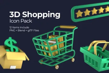 Shopping 3D Icon Pack