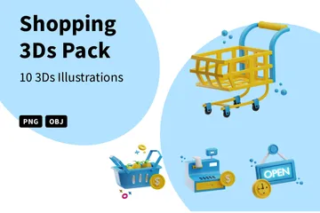 Shopping 3D Icon Pack