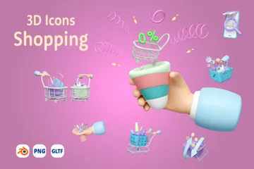 Shopping 3D Icon Pack