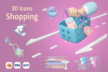 Shopping 3D Icon Pack