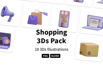 Shopping 3D Icon Pack