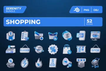 Shopping 3D Icon Pack