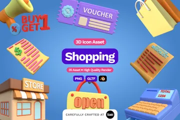 Shopping 3D Icon Pack