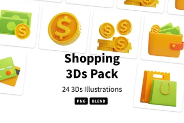 Shopping 3D Icon Pack