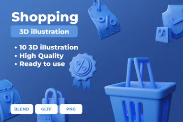 Shopping 3D Icon Pack