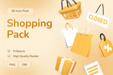 Shopping 3D Icon Pack