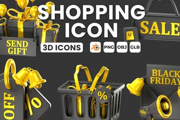 Shopping 3D Icon Pack