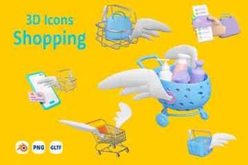 Shopping 3D Icon Pack