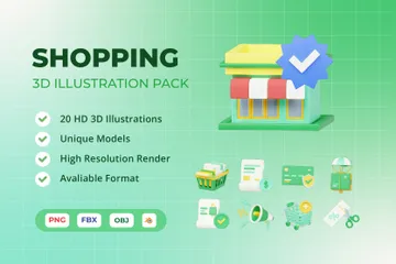 Shopping 3D Icon Pack