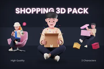 Shopping 3D Illustration Pack