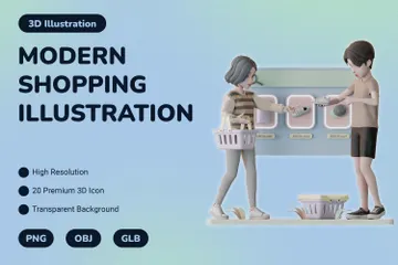 Shopping 3D Illustration Pack