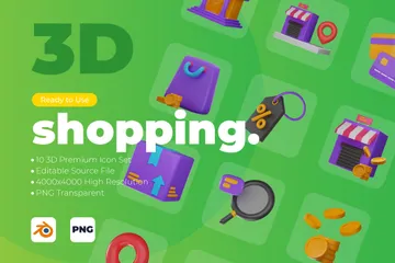 Shopping 3D Illustration Pack