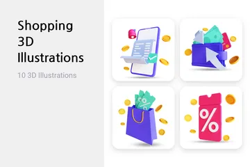 Shopping 3D Illustration Pack