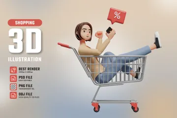 Shopping 3D Illustration Pack