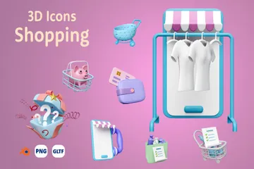 買い物 3D Iconパック