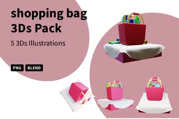 Shopping Bag 3D Icon Pack