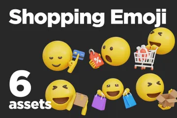 Shopping Emoji 3D Icon Pack