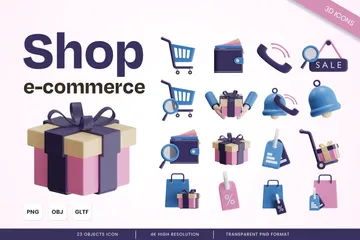 Shopping & Online Store Collection 3D Icon Pack