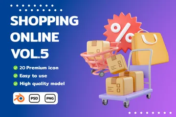 Shopping Online Vol.5 3D Icon Pack