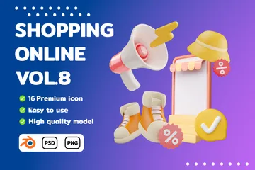 온라인 쇼핑 Vol.8 3D Icon 팩