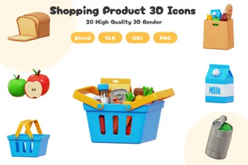 Shopping Product 3D Icon Pack