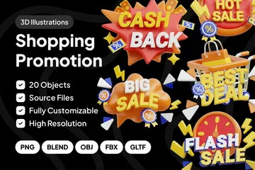 Shopping Promotion 3D Icon Pack