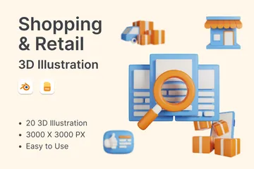 Shopping & Retail 3D Icon Pack