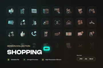 Shopping Sale 3D Icon Pack