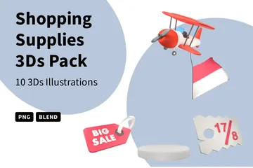 Shopping Supplies 3D Icon Pack