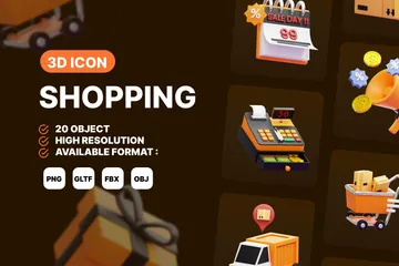 SHOPPPING 3D Icon Pack