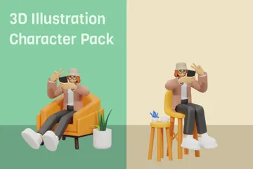 Sich ausdrücken 3D Illustration Pack