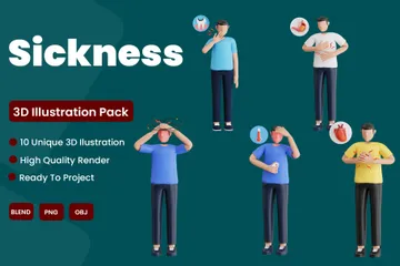 Sickness 3D Illustration Pack