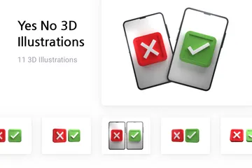 Sim não Pacote de Illustration 3D