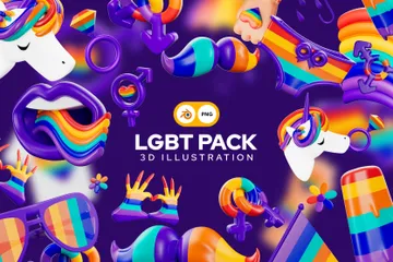 Símbolo del orgullo Paquete de Icon 3D