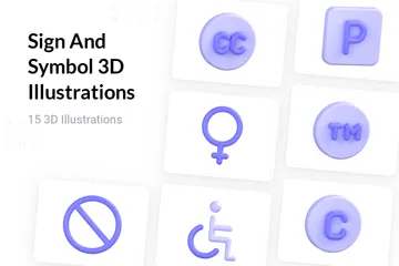 Sinal e símbolo Pacote de Icon 3D