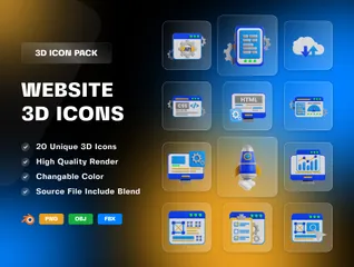 Site web 3D Icon Pack