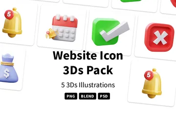 Sitio web 3D Icon Pack