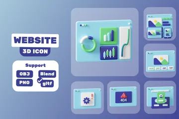 Sitio web Paquete de Icon 3D