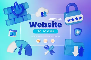 Sitio web Paquete de Icon 3D
