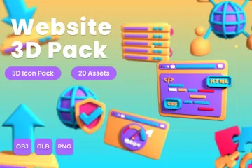 Sitio web 3D Icon Pack