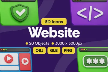 Sitio web Paquete de Icon 3D