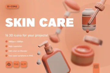 Skin Care 3D Icon Pack