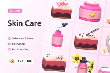 Skin Care 3D Icon Pack