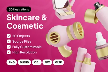 Skincare & Cosmetic 3D Icon Pack
