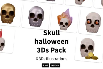 Skull Halloween 3D Icon Pack