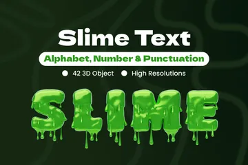 Slime Text 3D Icon Pack